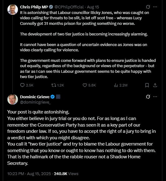 Chris Philp not understand the justice system but Dominic Grieve explains it to him